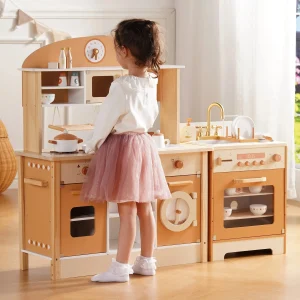 Robud Kids Wooden Play Kitchen All in One