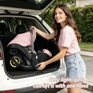 3‑in‑1 Lightweight Foldable Baby Stroller Travel System