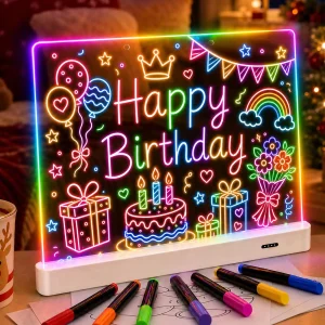Kids Led Drawing Board 16" Art Dry Erase