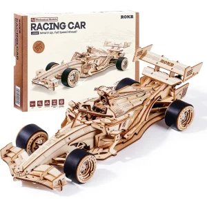 ROKR 3D Wooden Puzzle Formula Racing Car