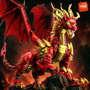 KAVOWORLD 1919PCS MOC Dragon Building Blocks Set