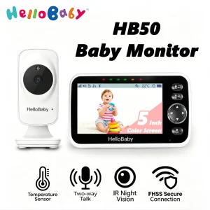 HelloBaby HB050 Baby Monitor, 5.0''